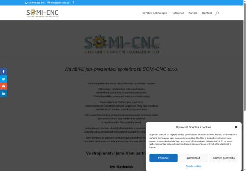 Webové stránky SOMI-CNC s.r.o., Brno