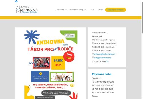 Zobrazit webové stránky Městská knihovna Moravské Budějovice