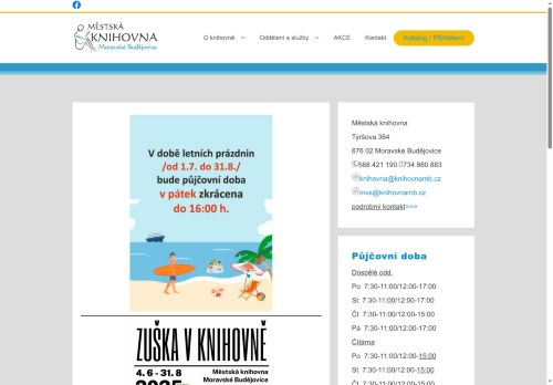 Zobrazit webové stránky Městská knihovna Moravské Budějovice