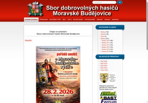 Zobrazit webové stránky SDH Moravské Budějovice