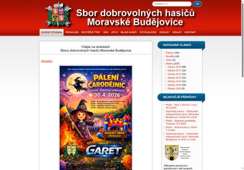 Zobrazit webové stránky SDH Moravské Budějovice