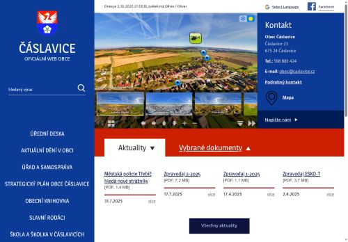 Zobrazit webové stránky Obecní úřad Čáslavice