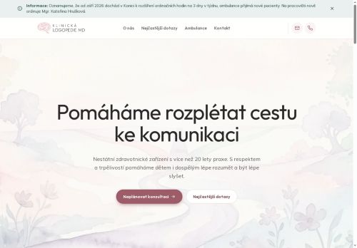 Zobrazit webové stránky Ambulance klinické logopedie Mgr. Markéta Dufková