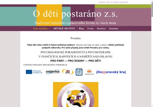 Zobrazit webové stránky Poradna pro rodiny