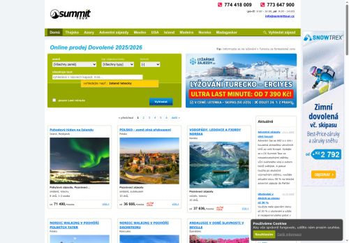 Zobrazit webové stránky Summit Tour, s.r.o. - prodej dovolené na míru