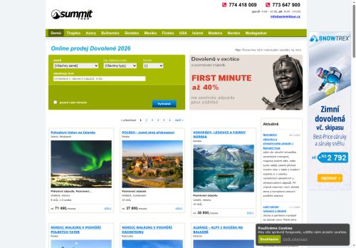 Zobrazit webové stránky Summit Tour, s.r.o. - prodej dovolené na míru