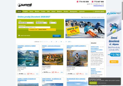 Zobrazit webové stránky Summit Tour, s.r.o. - prodej dovolené na míru