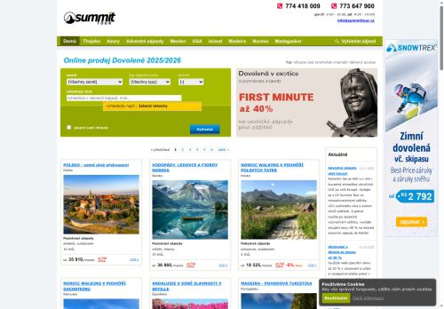 Zobrazit webové stránky Summit Tour, s.r.o. - prodej dovolené na míru