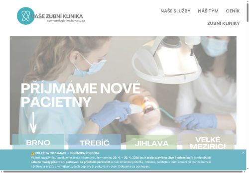 Webové stránky Stomatologické centrum Znojmo s.r.o., Znojmo