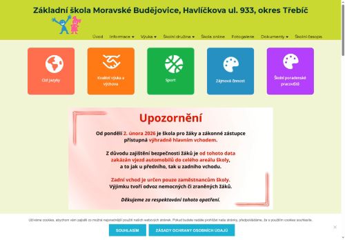 Zobrazit webové stránky Základní škola Havlíčkova Moravské Budějovice