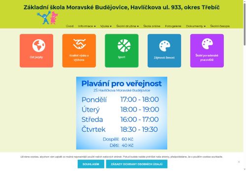 Zobrazit webové stránky Základní škola Havlíčkova Moravské Budějovice