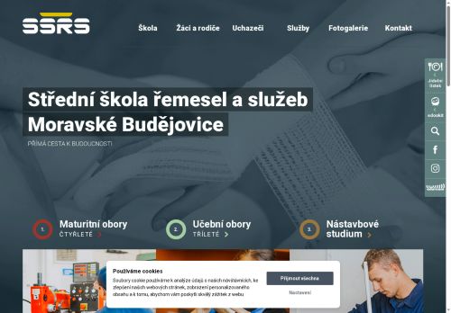 Webové stránky Střední škola řemesel a služeb Moravské Budějovice, Moravské Budějovice