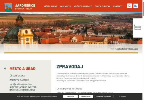 Zobrazit webové stránky Zpravodaje města Jaroměřice nad Rokytnou