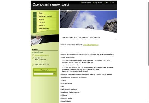 Zobrazit webové stránky Oceňování a odhady nemovitostí - Ing. Daniel Šrámek