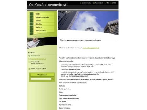 Oceňování a odhady nemovitostí - Ing. Daniel Šrámek