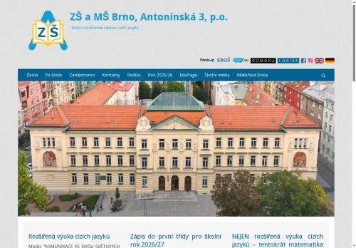 Základní škola a mateřská škola Brno, Antonínská 3, příspěvková organizace nabízí práci na pozici pomocná síla ve výdejně stravy, úklid v obci Brno