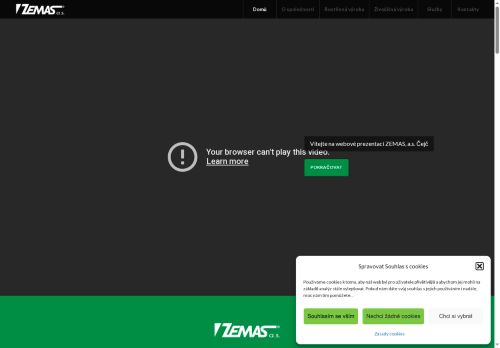 Webové stránky ZEMAS, a.s., Násedlovice