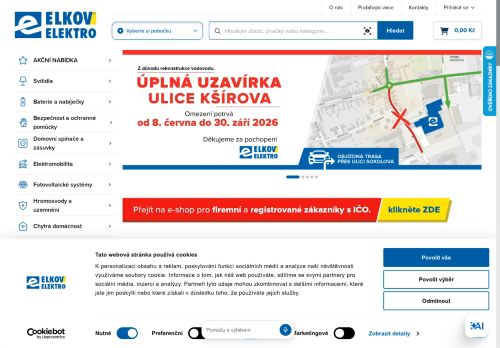 Zobrazit webové stránky ELKOV elektro a.s.