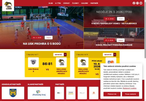 Webové stránky BASKET Jindřichův Hradec z.s., Jindřichův Hradec