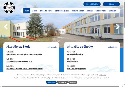 Webové stránky Základní škola a mateřská škola Jihlava, Nad Plovárnou 5, příspěvková organizace, Jihlava