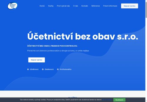 Webové stránky Účetnictví bez obav s.r.o., Prostějov