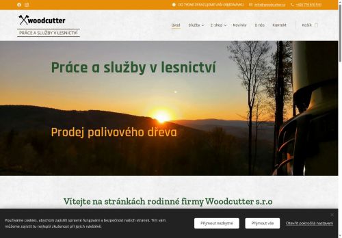 Webové stránky WOODCUTTER s.r.o., Litomyšl