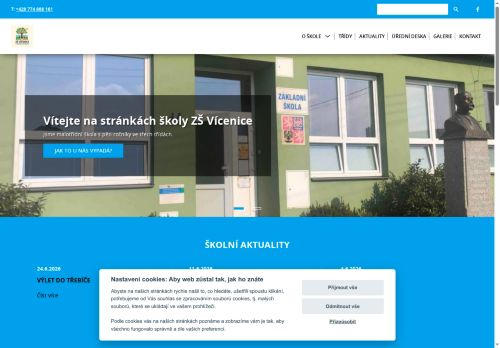 Základní škola Vícenice u Náměště nad Oslavou, okres Třebíč nabízí práci na pozici UČITEL/KA 1. STUPNĚ ZŠ v obci Vícenice u Náměště nad Oslavou