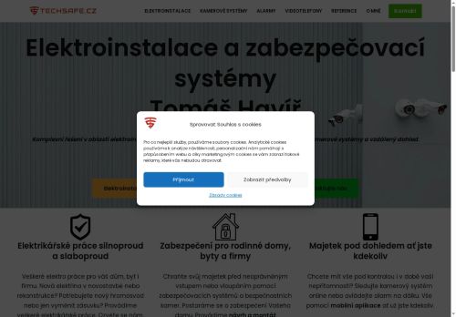 Zobrazit webové stránky TECHSAFE.CZ - Zabezpečovací systémy Tomáš Havíř