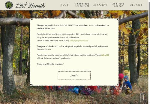 Zobrazit webové stránky Lesní mateřská škola Stromík