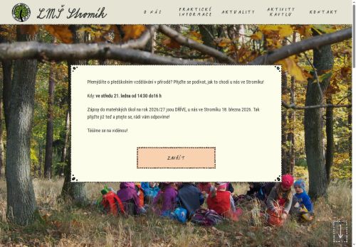 Zobrazit webové stránky Lesní mateřská škola Stromík