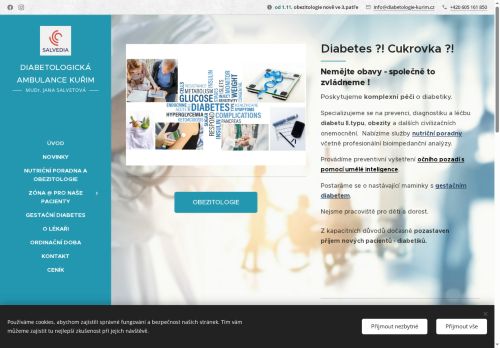 Zobrazit webové stránky diabetologie, obezitologie - MUDr.Jana Salvetová