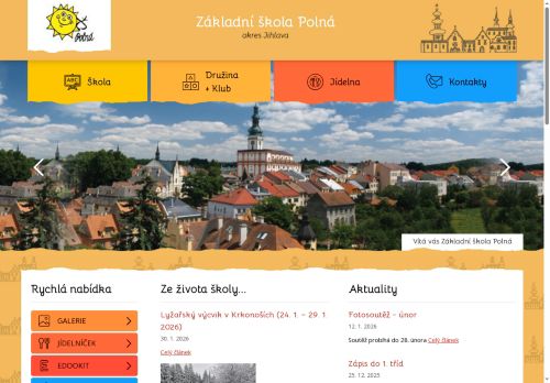 Webové stránky Základní škola Polná, okres Jihlava, Polná