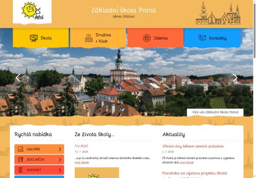 Webové stránky Základní škola Polná, okres Jihlava, Polná