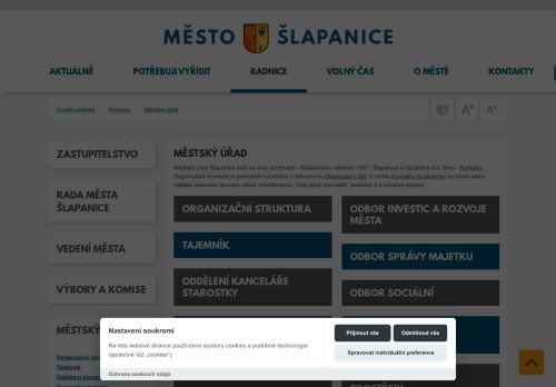 Zobrazit webové stránky Městský úřad Šlapanice