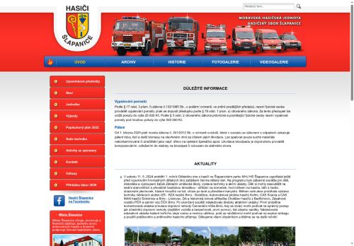 Zobrazit webové stránky Hasiči Šlapanice