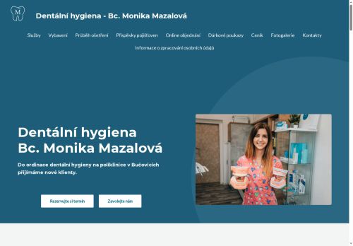 Zobrazit webové stránky Dentální hygiena - Bc. Monika Mazalová