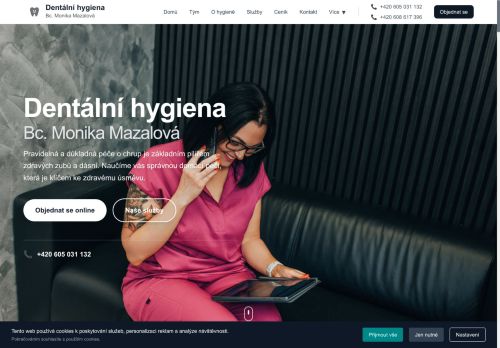Zobrazit webové stránky Dentální hygiena - Bc. Monika Mazalová