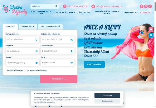 Zobrazit webové stránky Bezva zájezdy – dovolená, last minute a zájezdy 2025