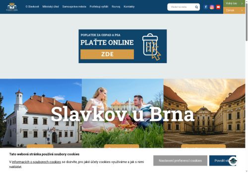 Webové stránky Město Slavkov u Brna, Slavkov u Brna