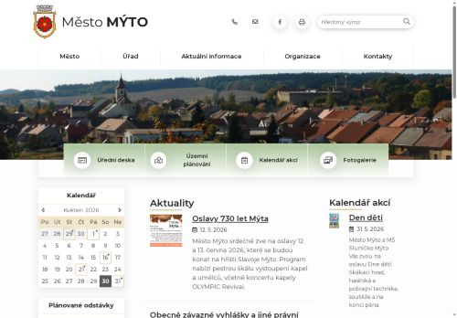 Webové stránky Mateřská škola Sluníčko Mýto, okres Rokycany, příspěvková organizace, Mýto