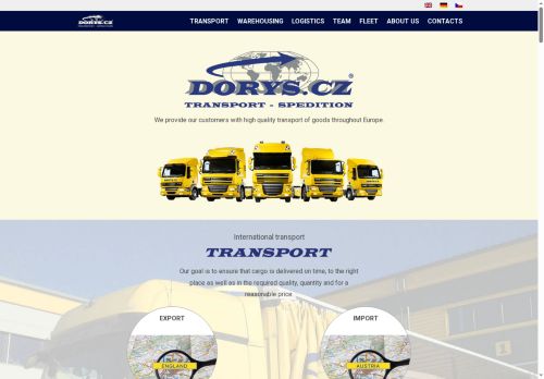 Webové stránky DORYS CZ, s.r.o., Příbram