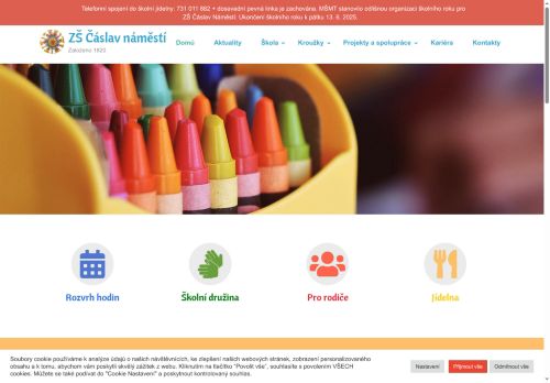 Zobrazit webové stránky Základní škola Čáslav nám. Jana Žižky z Trocnova 182
