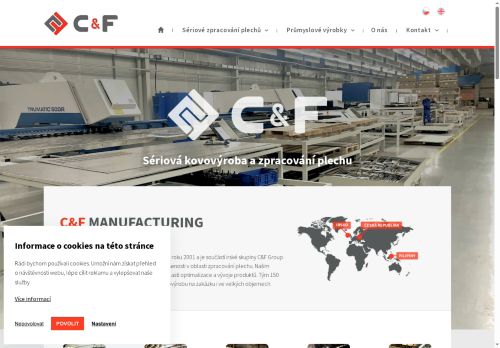 C & F Manufacturing s.r.o. nabízí práci na pozici Strojírenský kovodělník (m/ž) v obci Velim