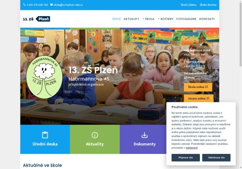 13. základní škola Plzeň, Habrmannova 45, příspěvková organizace nabízí práci na pozici učitel/ka ZŠ pro 2. stupeň - IF - zástup za dlouhodobou nemoc v obci Plzeň