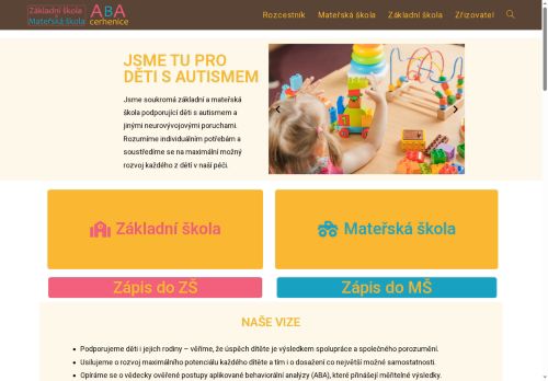 Základní škola a Mateřská škola ABA nabízí práci na pozici Asistent/ka pedagoga v obci Cerhenice