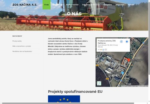 ZOS Kačina, a.s. nabízí práci na pozici Pracovník do zemědělství - ovládání a údržba zemědělského technického vybavení - kombajn (sklízecí mlátička), řezačka v obci Svatý Mikuláš