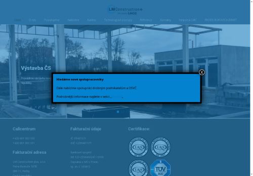 LM Construction plus, s.r.o. nabízí práci na pozici Technici elektronici (m/ž) v obci Pečky