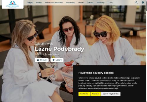 Webové stránky Lázně Poděbrady, a.s., Poděbrady