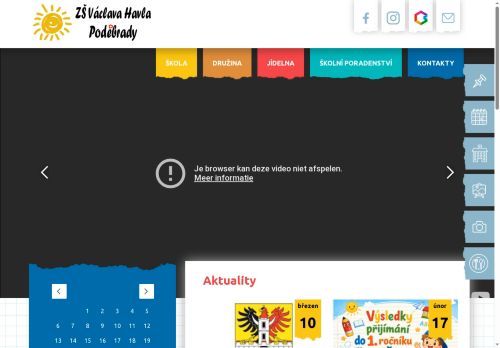 Webové stránky Základní škola Václava Havla, Poděbrady , Na Valech 45, okres Nymburk, Poděbrady