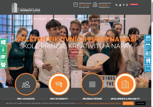 Střední odborná škola informatiky a spojů a Střední odborné učiliště, Kolín, Jaselská 826 nabízí práci na pozici Pomocný kuchař/kuchařka nebo kuchař/kuchařka v obci Kolín